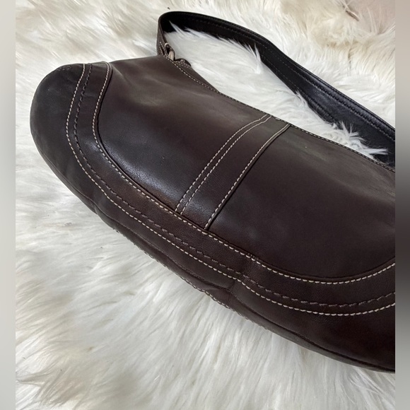 Coach Dark Brown Leather Shoulder Bag: F10910 - Picture 7 of 13